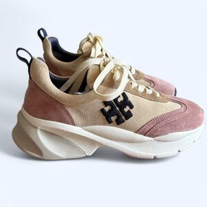Tory Burch Tory Trainer Women's Pink and Tan Sneakers